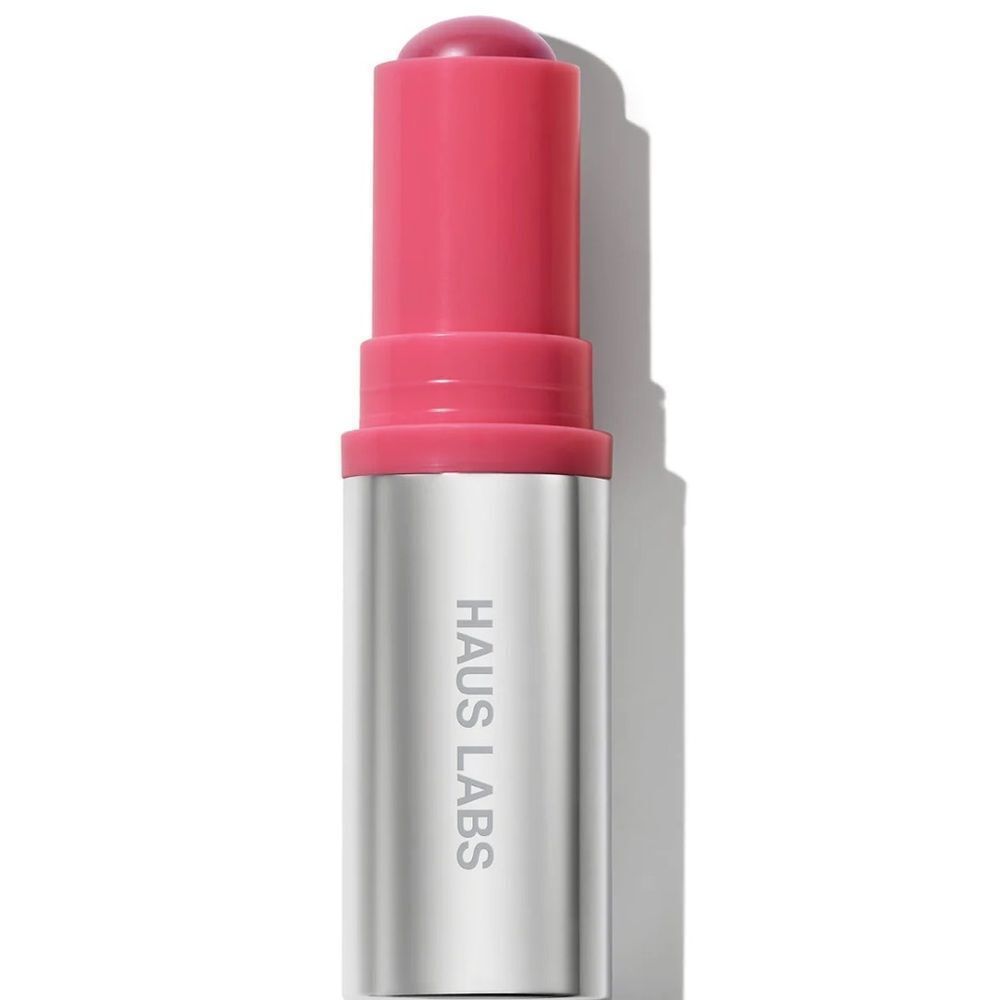 Haus Labs Color Fuse Glassy Blush Balm Stick in glossy rosette
